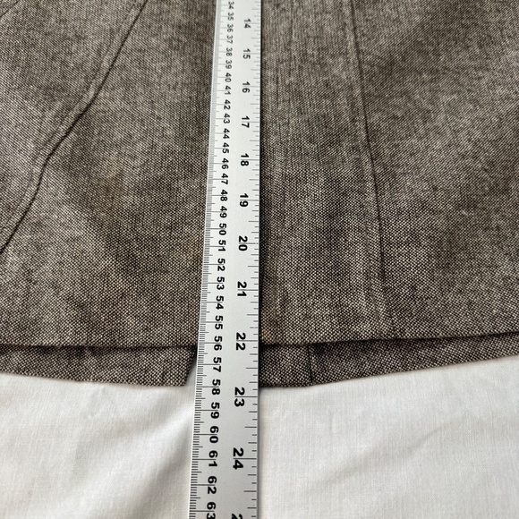 Dalia Collection Women's Wool Blend Midi Skirt Brown Size 14 Lined Slit - Picture 12 of 16